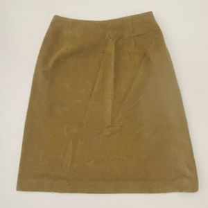 Cose Belle Olive Wool Pencil Skirt Sz 40 26Wx22L